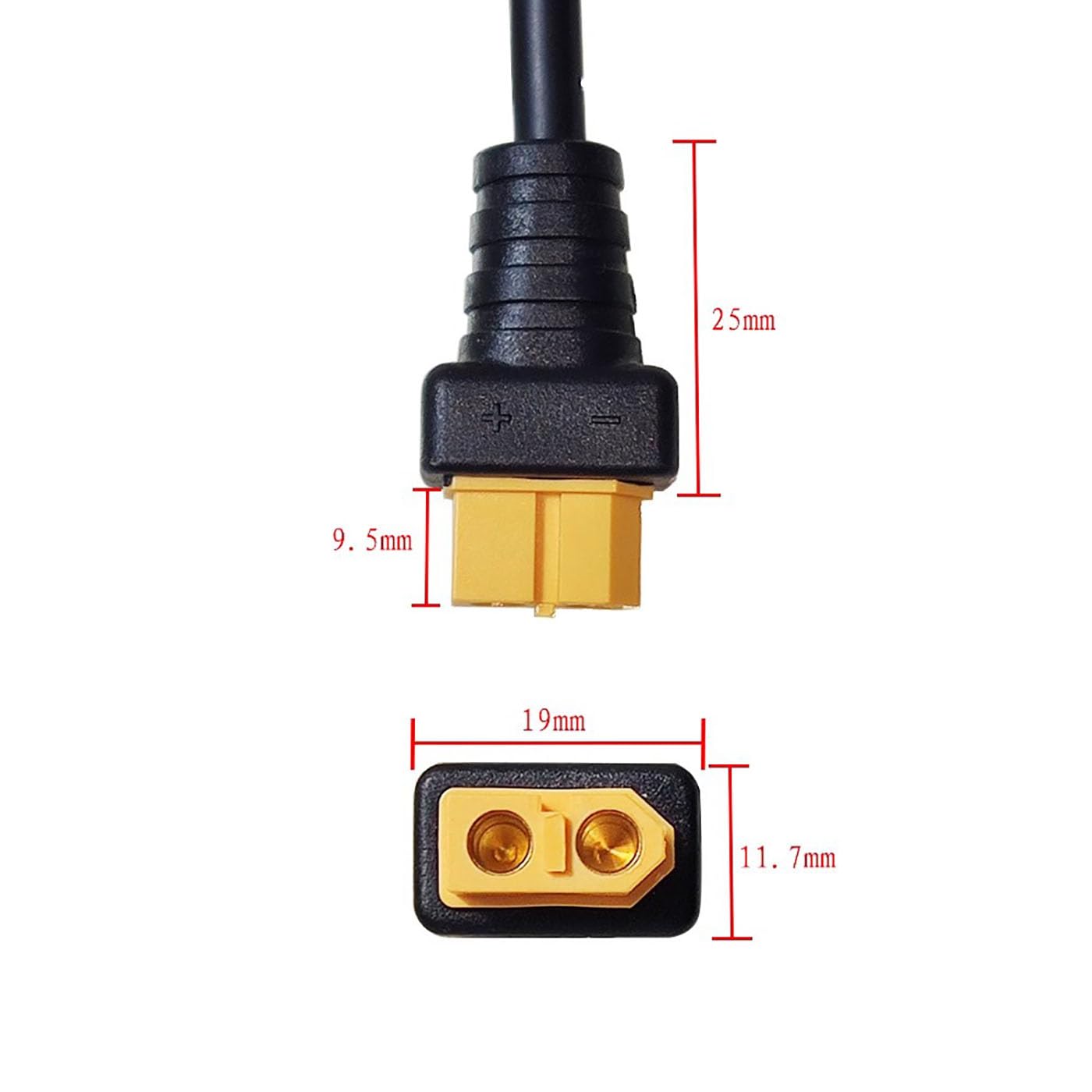 LUYING】太陽光発電ケーブル XT60ケーブル DC外径5.5/内径2.5mm(メス