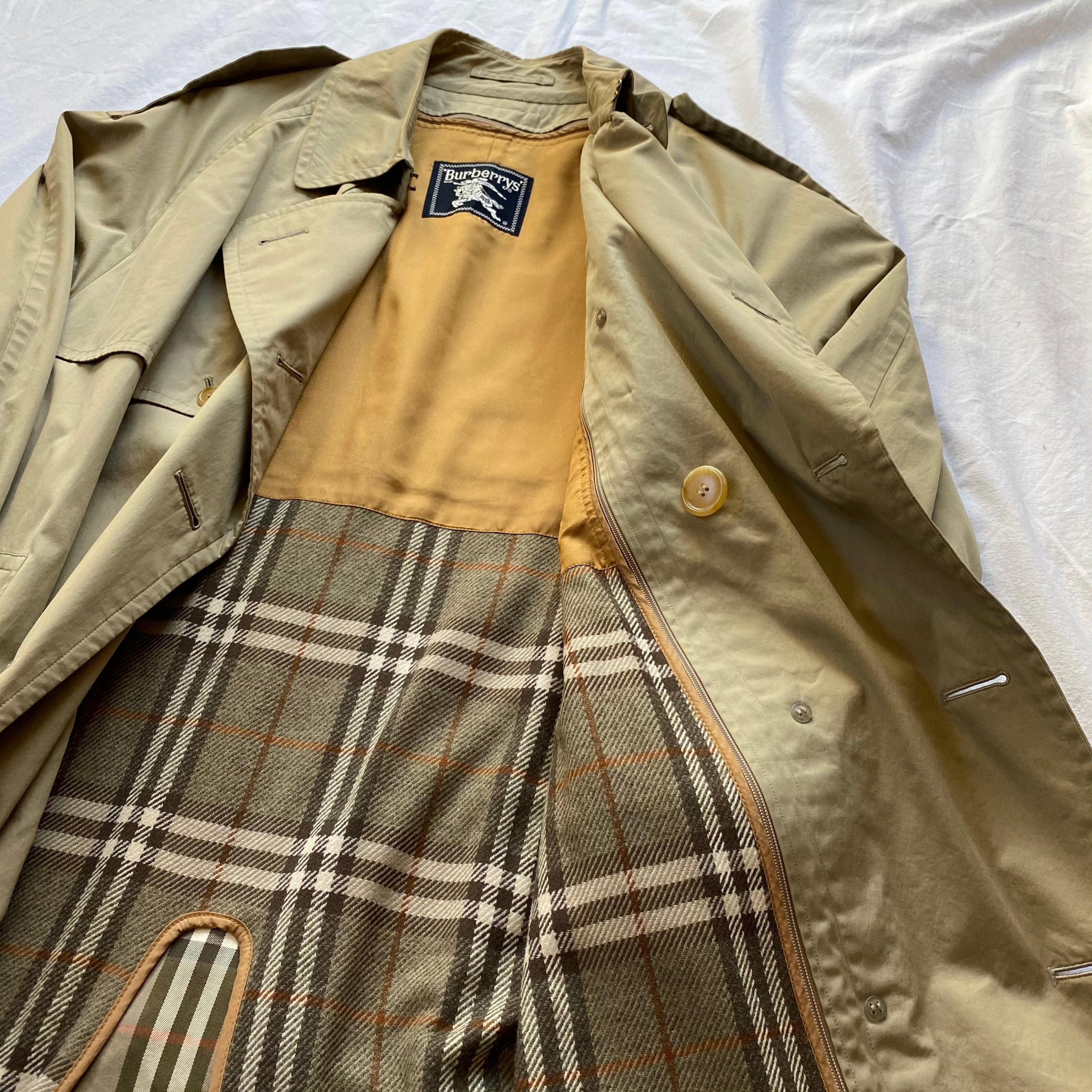 Burberry トレンチ コート100% cotton 古着 ヴィンテージ バーバリー ...