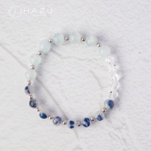 優しさとひらめきの青い花［デュモルチェライト／アクアマリン／水晶］