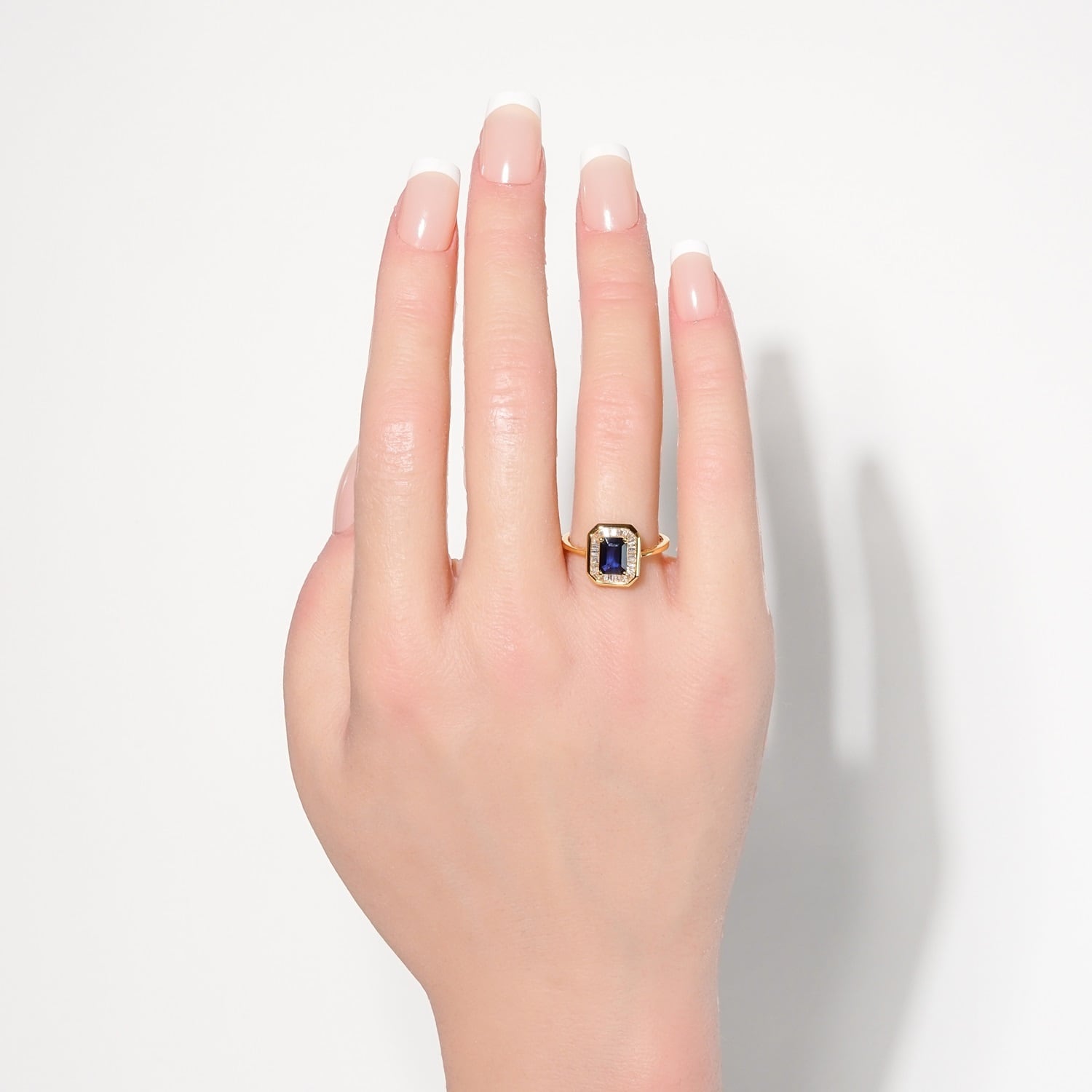K18　18金　サファイア　ダイヤモンド　リング　約13号 K18 / 13号】サファイア x ダイヤモンド リング | YUEN jewelry