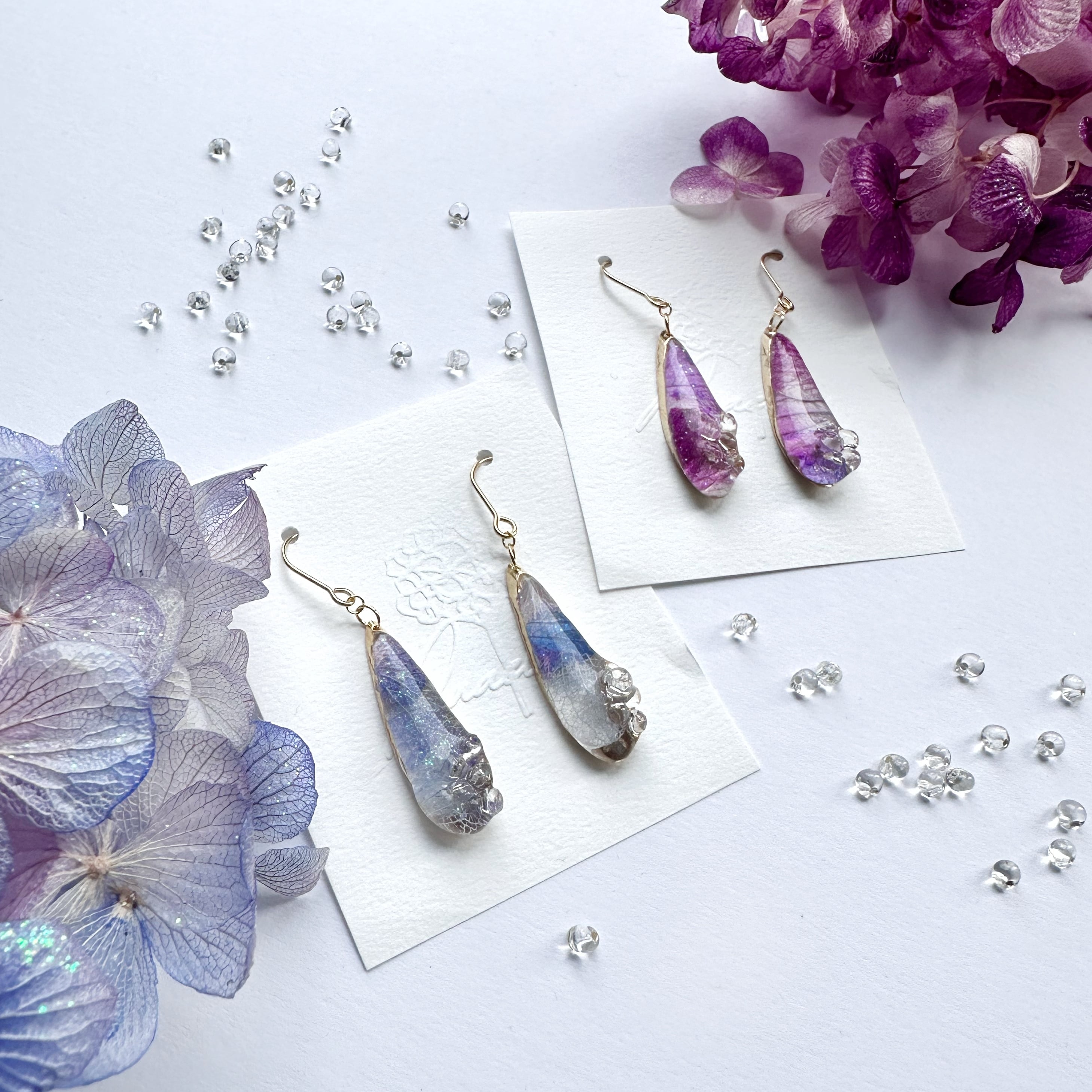 artな紫陽花pure ピアスorイヤリング