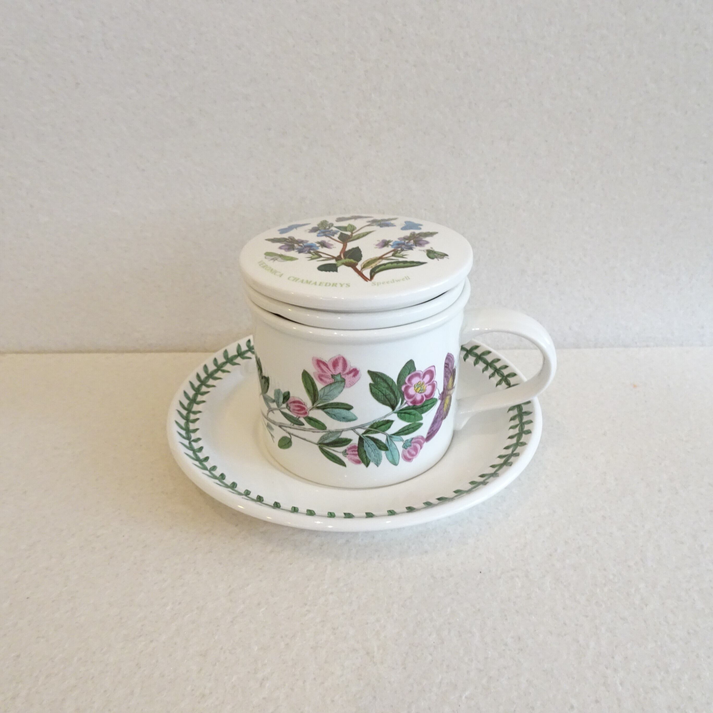 英国・ポートメリオン 茶こし付ティーカップ&ソーサー➂