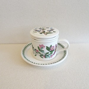 英国・ポートメリオン 茶こし付ティーカップ&ソーサー➂