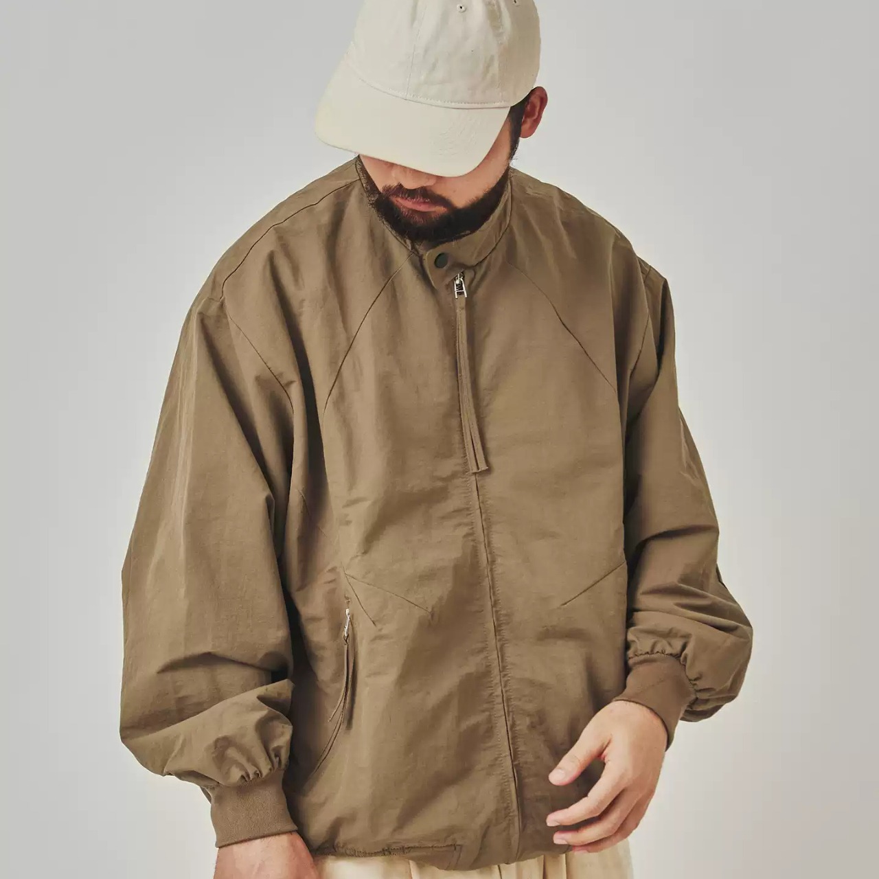 ミニマル スタンドカラー ジップブルゾン K5424 - 3