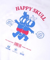 HAPPYスカルプリントベーシックTシャツ (WHITE) CQ-46096