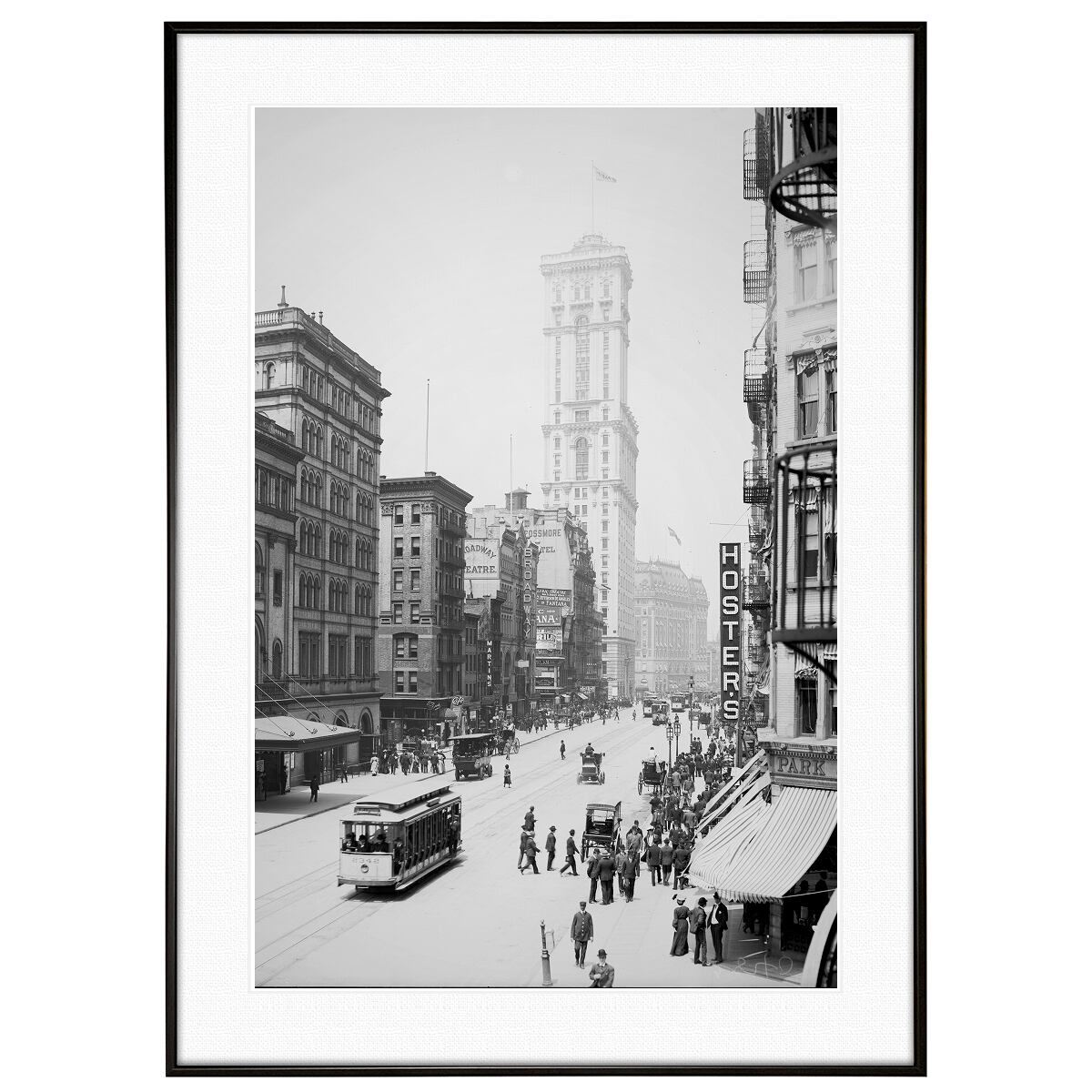 アメリカ写真 1903年ニューヨーク ブロードウェイとタイムズビル