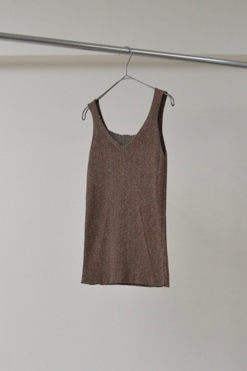 501-NT-002・Plating 2way rib tank / C/♯brown