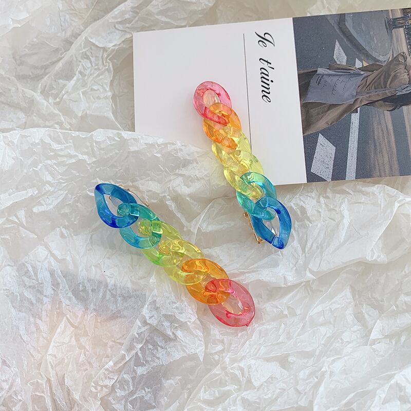 カラーチェーン ヘアピン サイドレッドアクセサリー ブラック・アイド・ピーズ20102804703