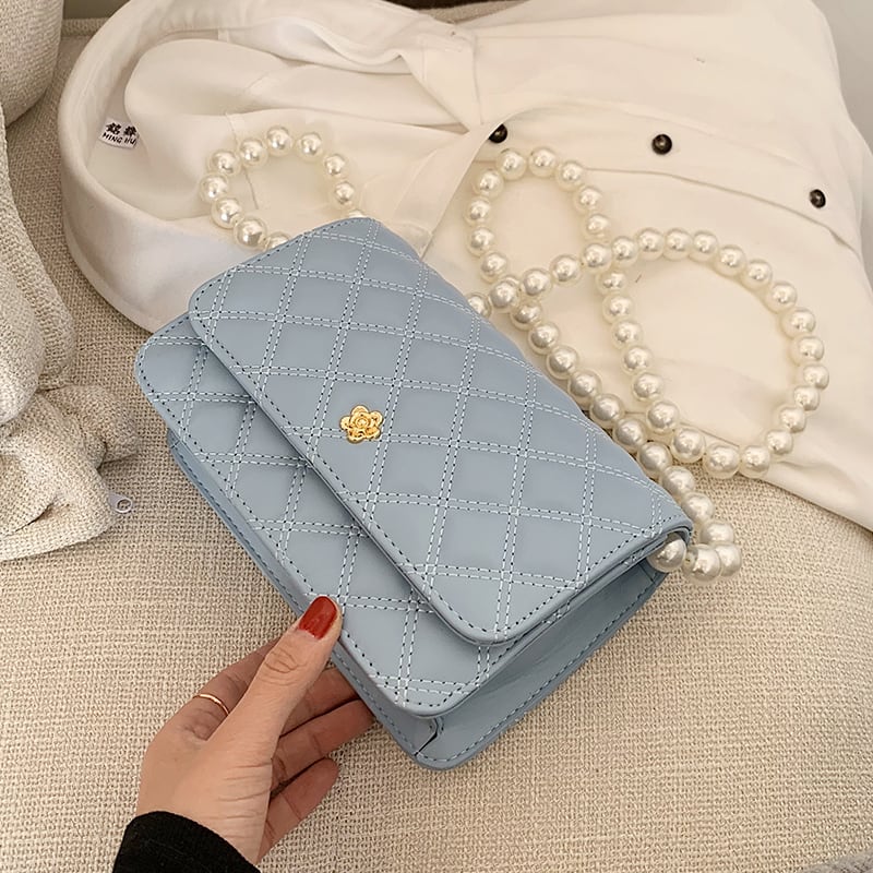 スタイルサマーパールチェーン レッドシングル 夏物 真珠 メッセンジャーバッグ Tiancai_Wing_Bag84400731309