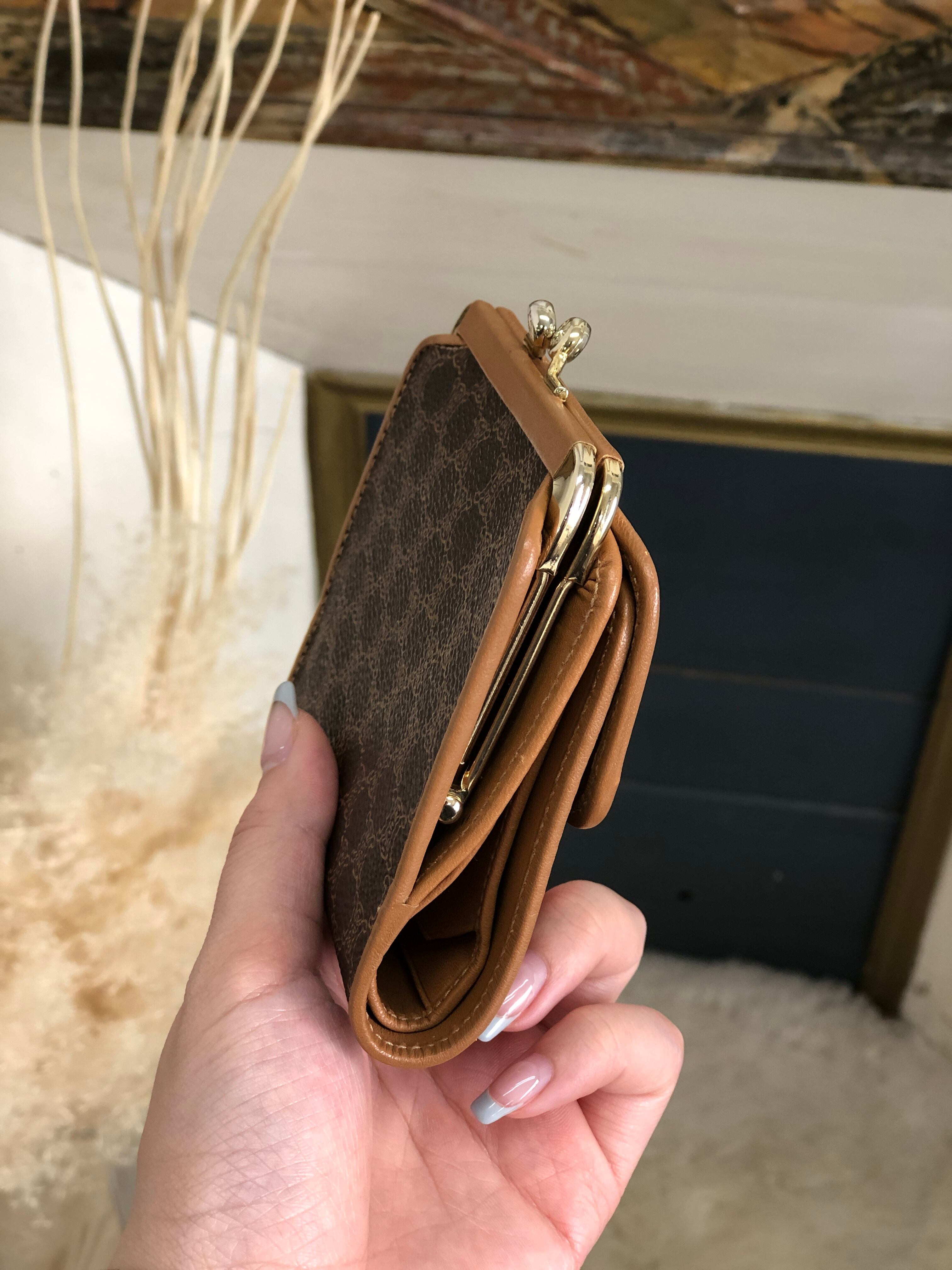 CELINE セリーヌ マカダム トリオンフ PVC レザー コンパクト