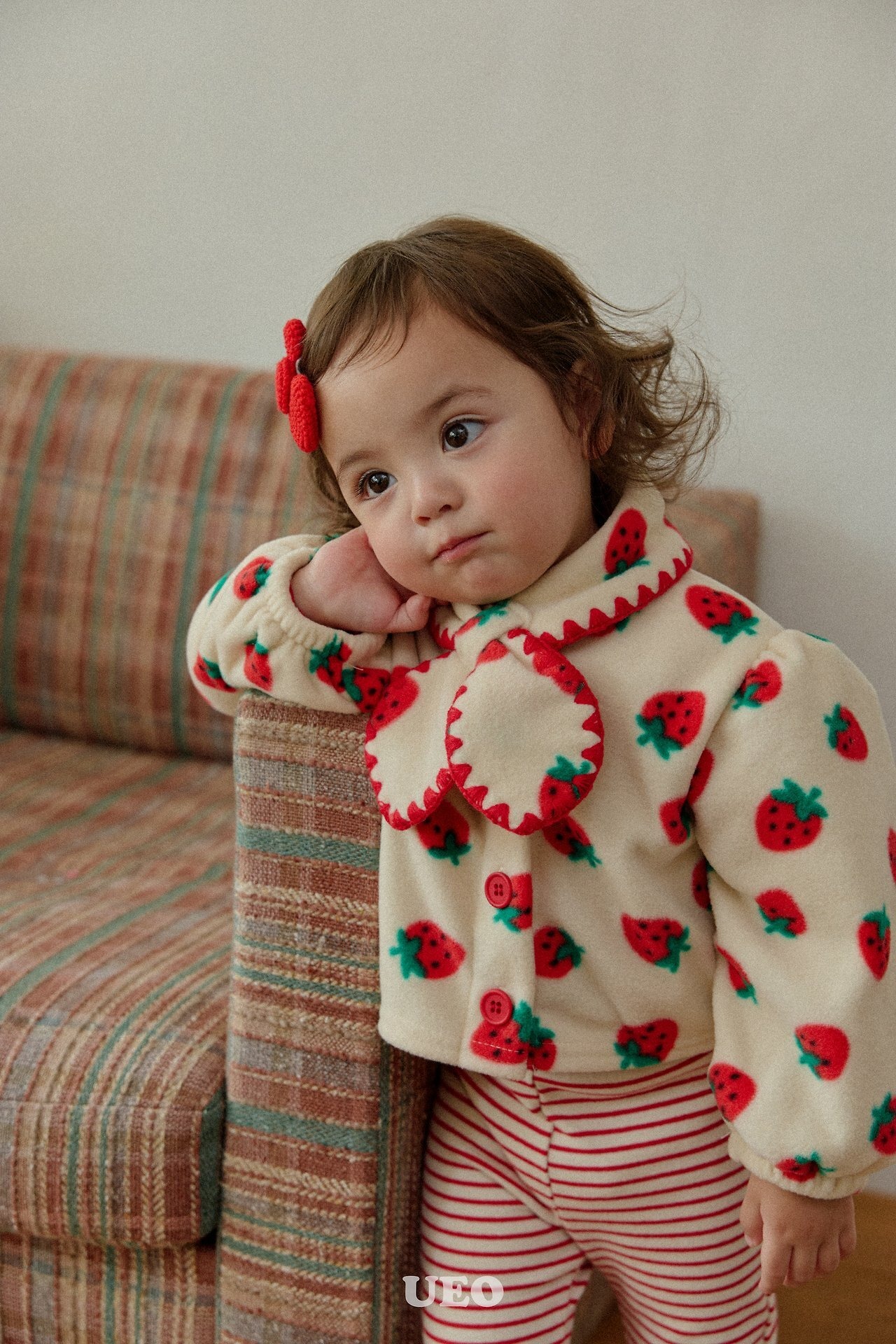 UEO［取寄］cream berry fleece jumper 26winter