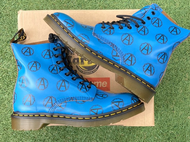Supreme 16AW × UNDERCOVER Dr.Martins ANARCHY 8-EYE BOOTS US9 ROYAL 145JL1379