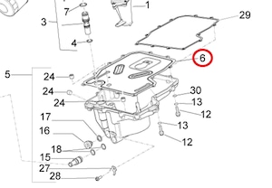 Aprilia 15～23 RSV4 1000 /1100 Sump Gasket 2A000576