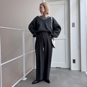 スラントウエストタックPT/チャコールグレー