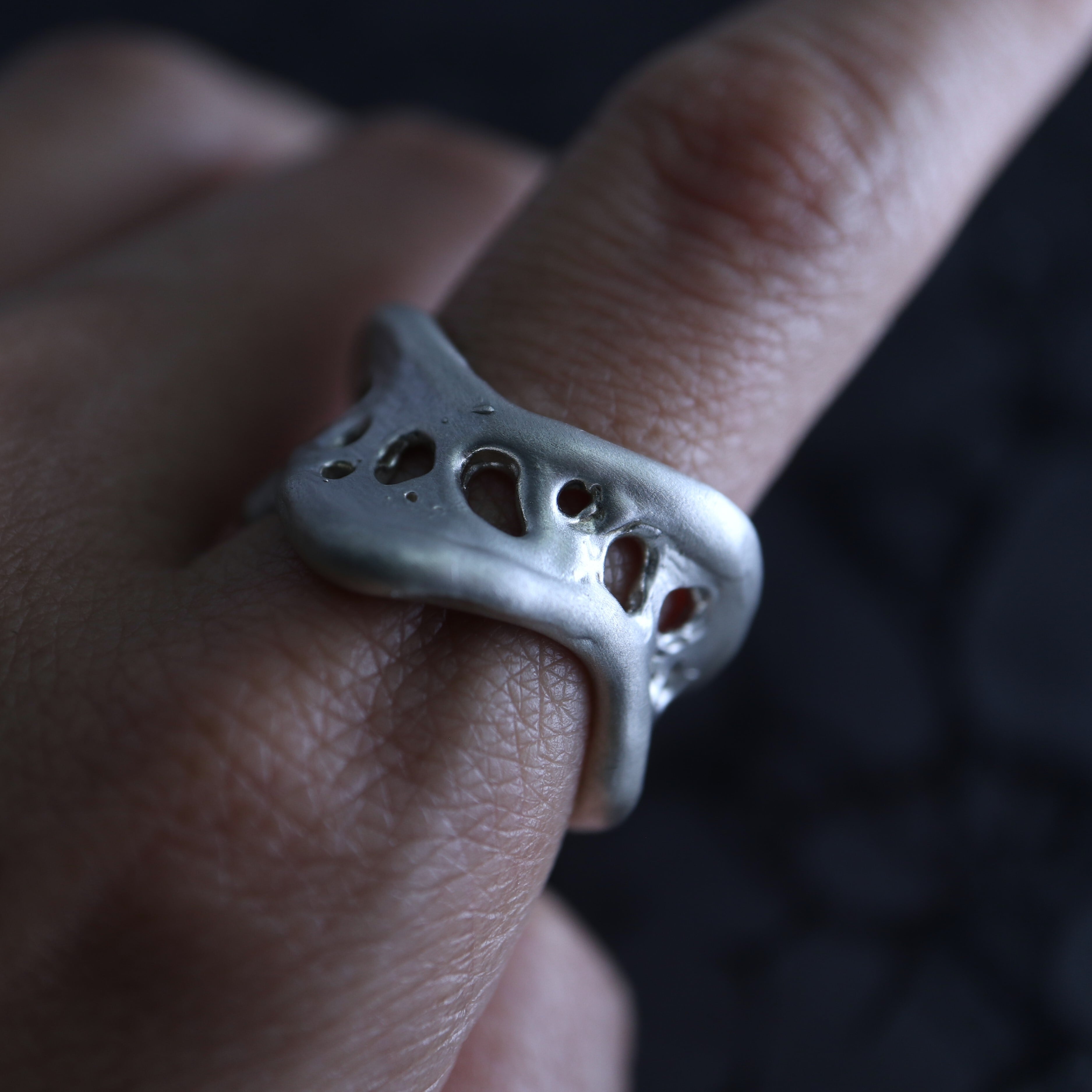 minamo- 水面】リング シルバー925 1点もの 004 | Larmes de Poisson