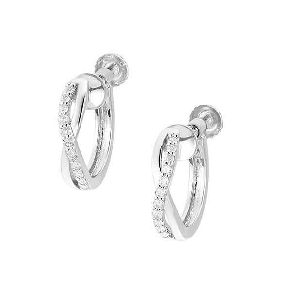 K10WGダイヤモンドイヤリング 060201000911 | TODAY 