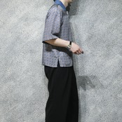 Retro pattern silk polo shirt