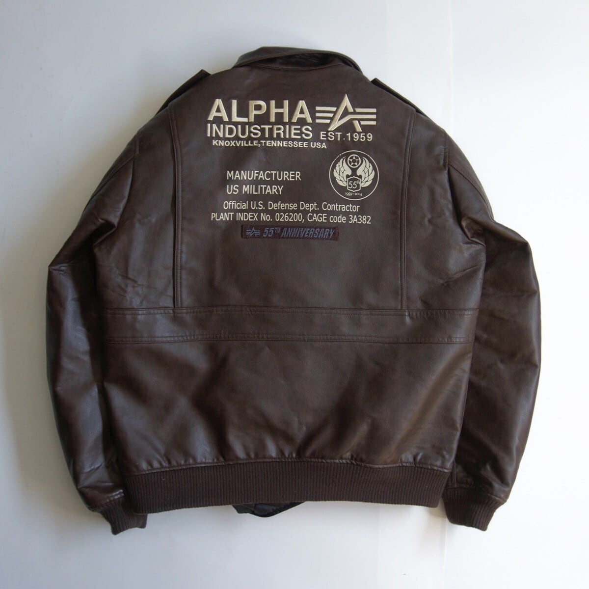 雰囲気抜群】ALPHA INDUSTRIES【A-2 レザー フライトジャケット】XL