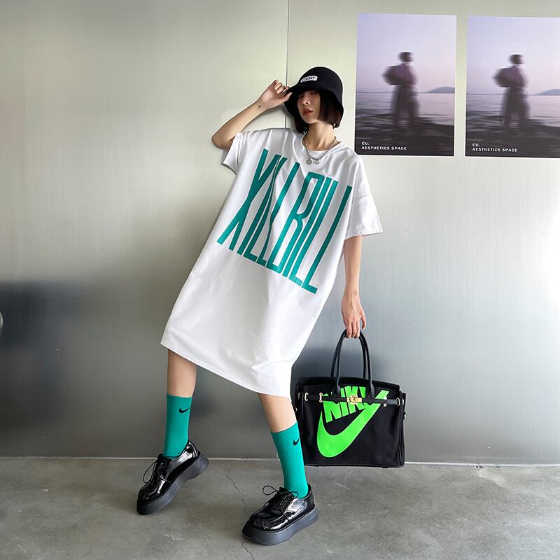 ドレス サマールーズTシャツ スカート ロング 夏物 ラブタオタオダレンハウス56853789685