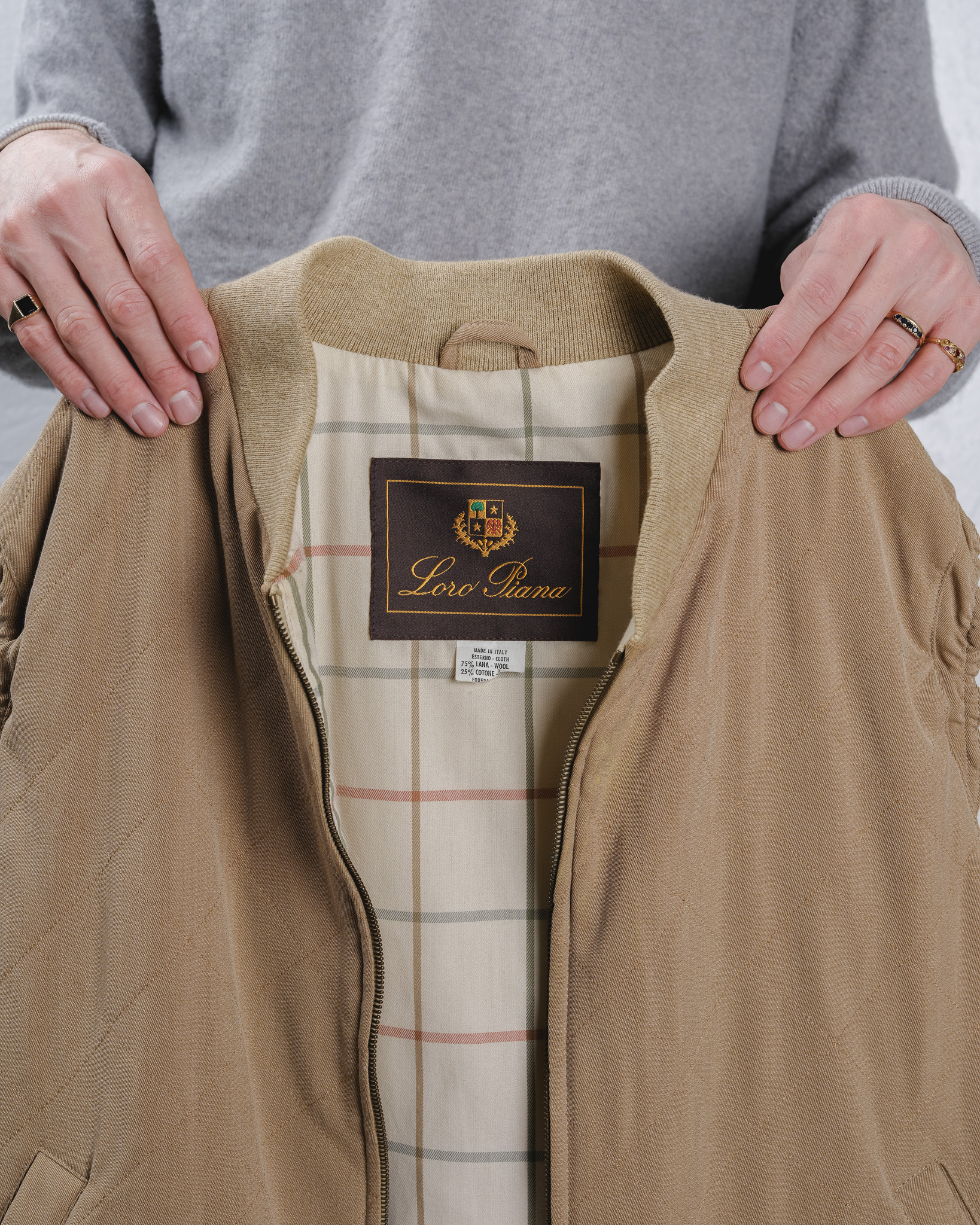 1990s 00s Loro Piana Quilted Wool Cotton Vest Made In Italy 1990s 00s Loro Piana Quilted Wool Cotton Vest Made In Italy