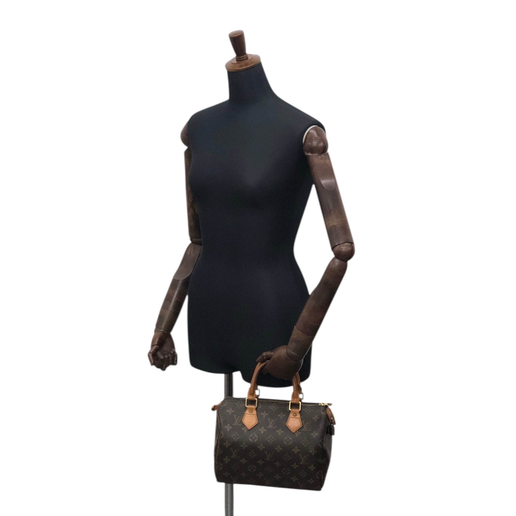 LOUIS VUITTON ルイヴィトン モノグラム ハンドバッグ ブラウン PVC