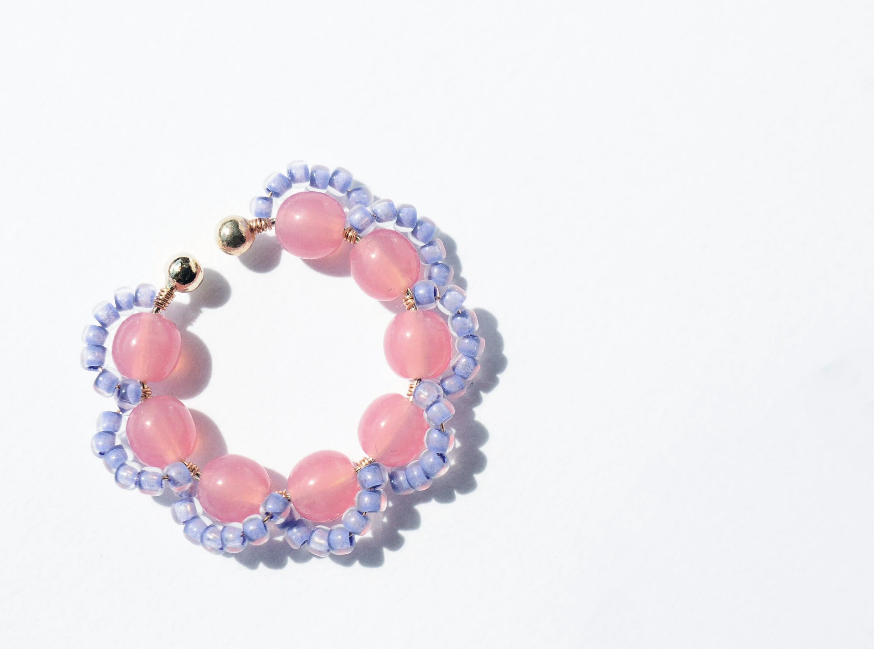 <Rollo~イロヅクビジュー~>イヤーカフ『 Momoiro × Fujiiro 』