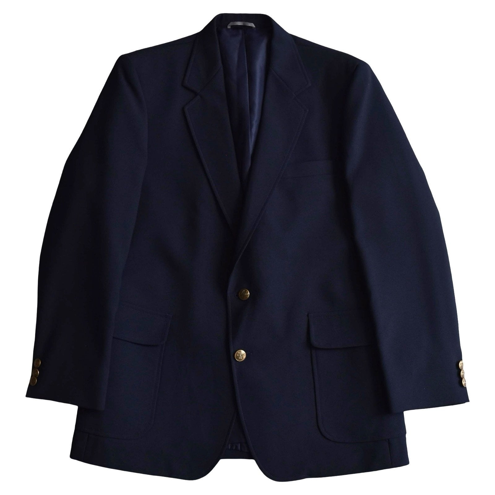 ハガー ビンテージ ネイビー 2B ブレザー ジャケット / 