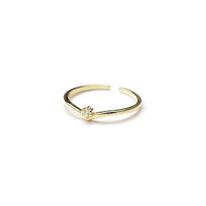 S925 MINI ZIRCONIA RING GOLD