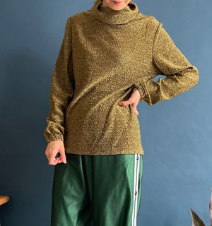 【送料無料】80's-90's gold glitter  tops　80年代〜　ゴールド　グリッター　トップス