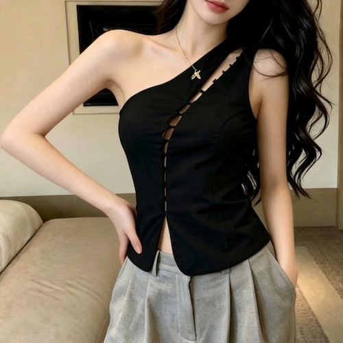cutout off shoulder tops / l0646