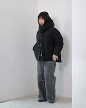 FOURAM - SEAMLESS SHORT DOWN :Black|シームレス/ショート丈/グースダウン700+