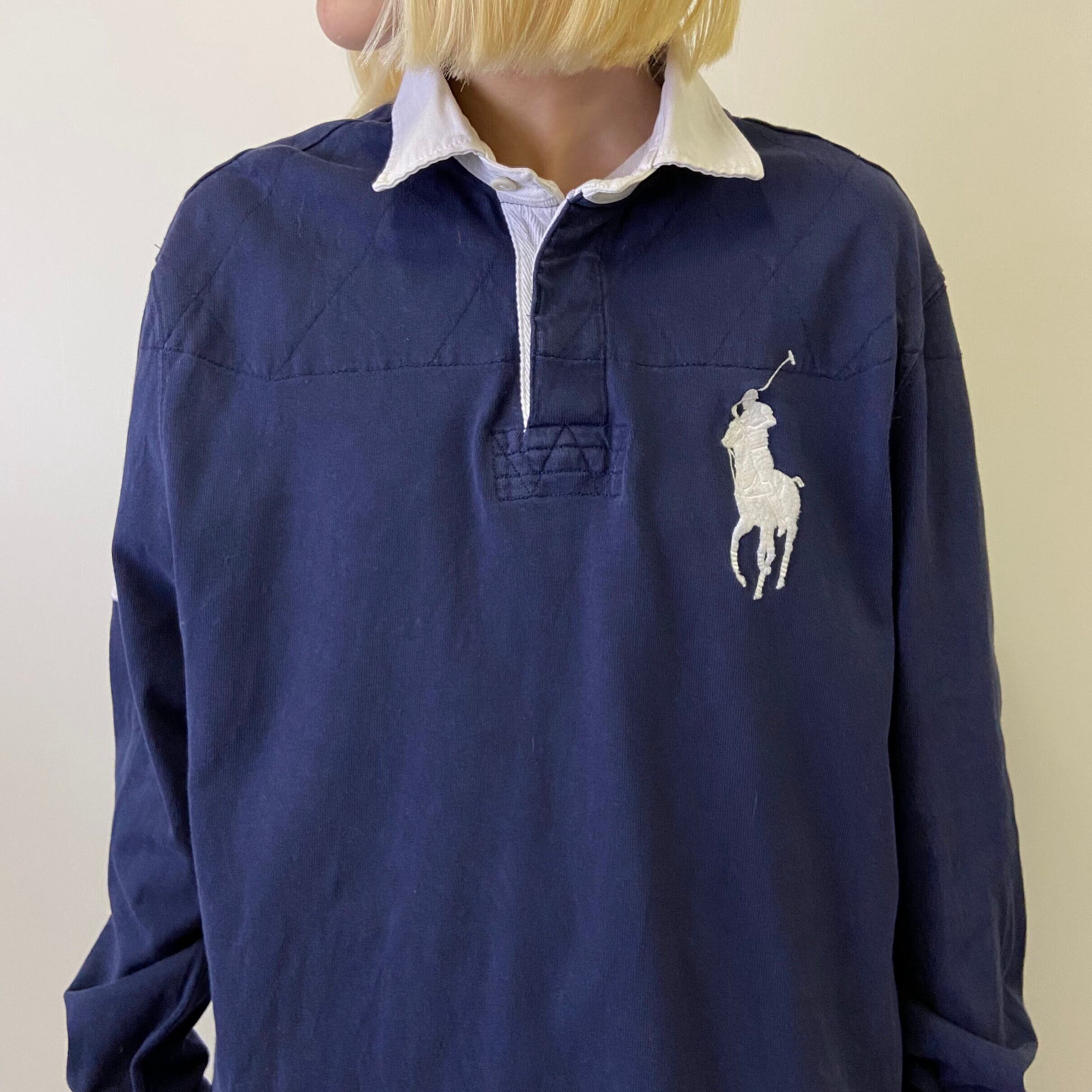 ポロバイラルフローレン ビッグポニー 長袖 ボーダー ラガーシャツ