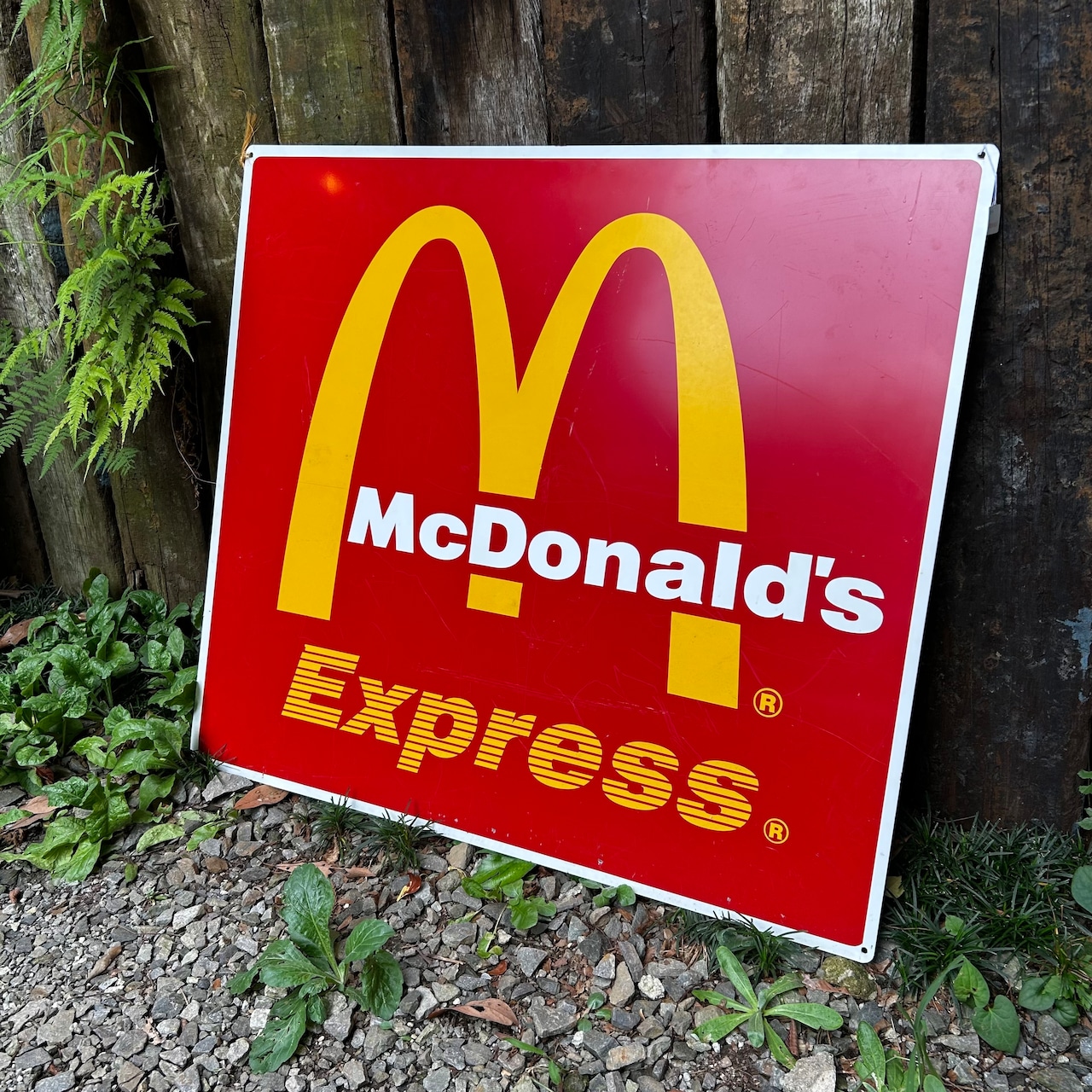 1990s McDonald’s Express マクドナルド エクスプレス ヴィンテージ メタルサイン 看板 USA