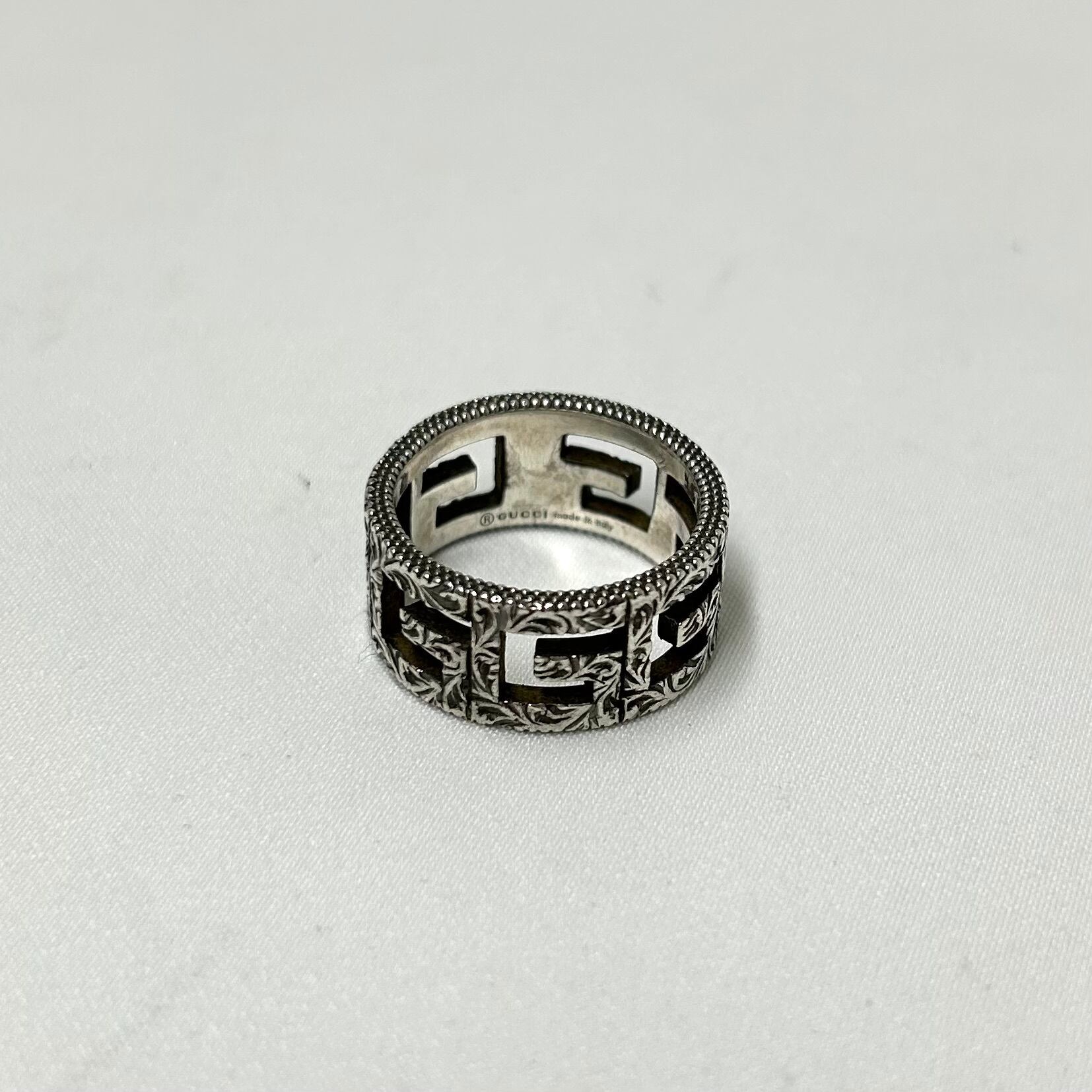 GUCCI 約21号 スクエアG リング シルバー925 グッチ | 2122 