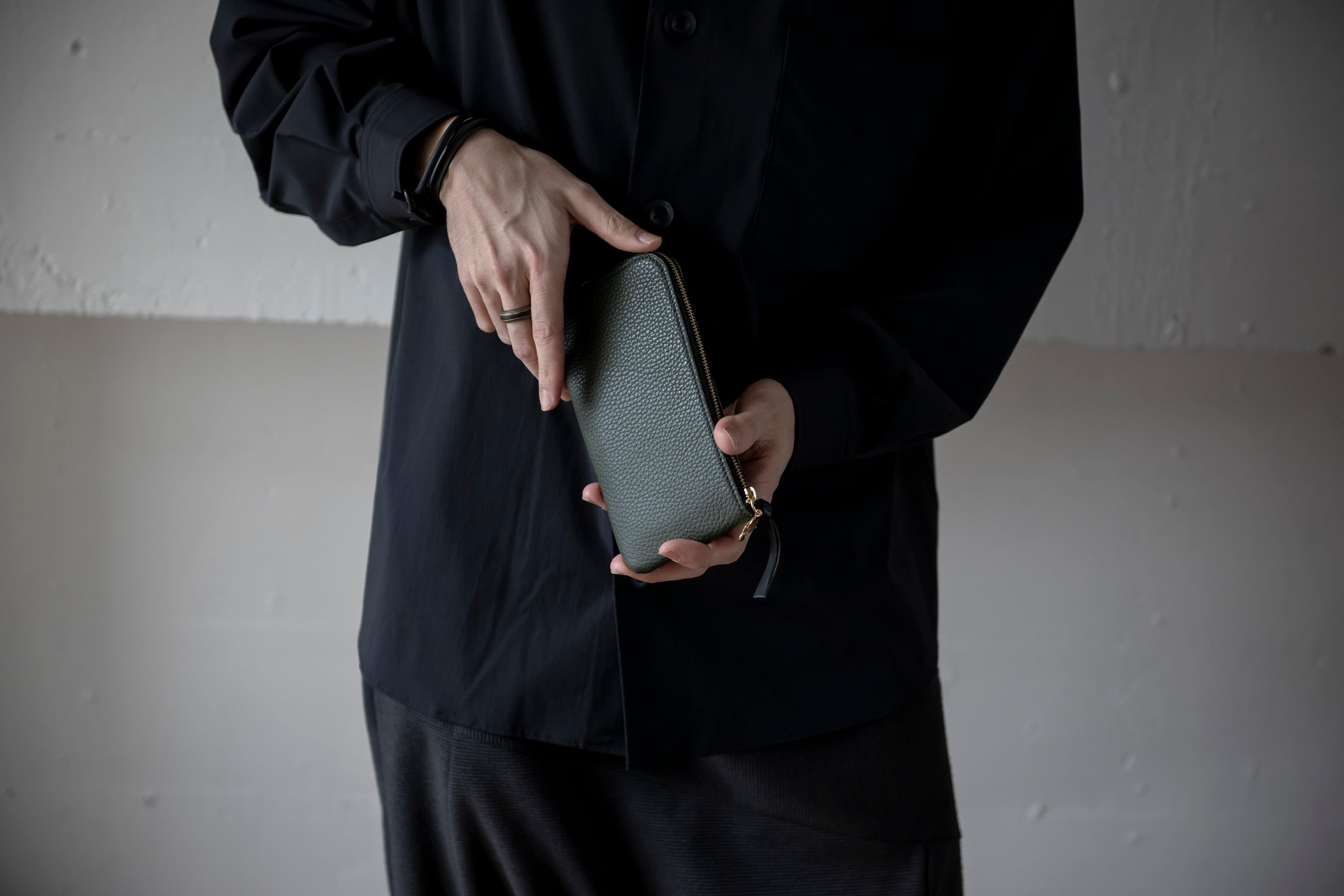 【残り1点】 MUJI : long wallet.(LODEN)