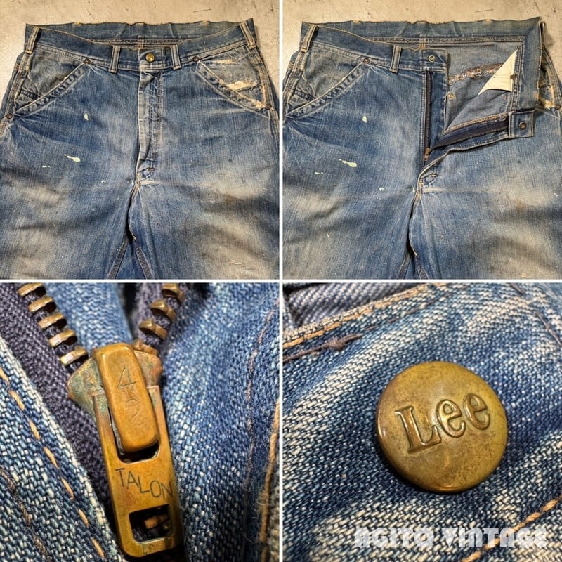 60's~ Lee 191Z リー デニムペインターパンツ 黒タグ 42TALON 60's~ Lee 191Z リー デニムペインターパンツ 黒タグ 42TALON