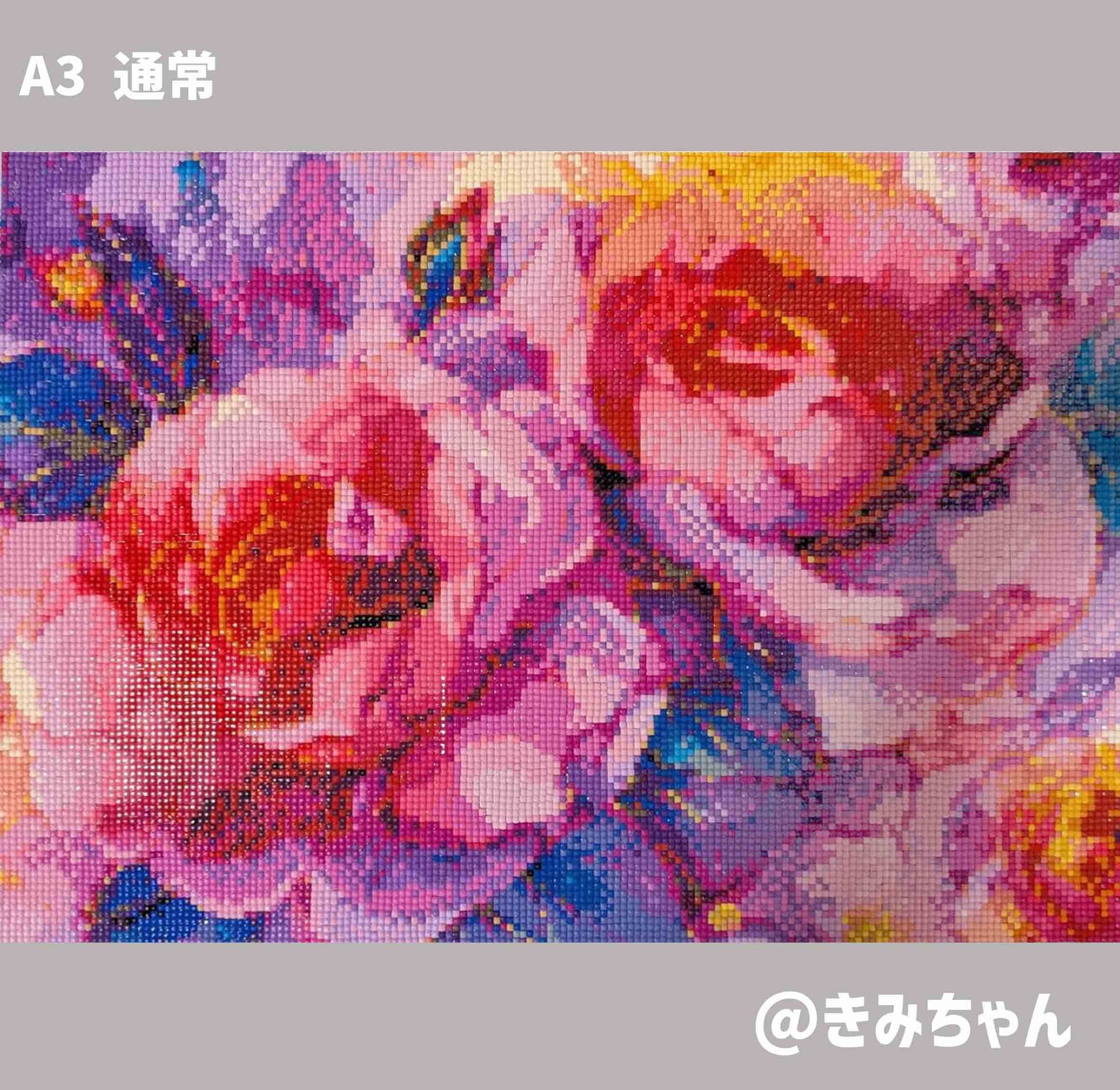 ダイヤモンドアート A3 アルコールインクアート バラ (通常/フルAB/Mix