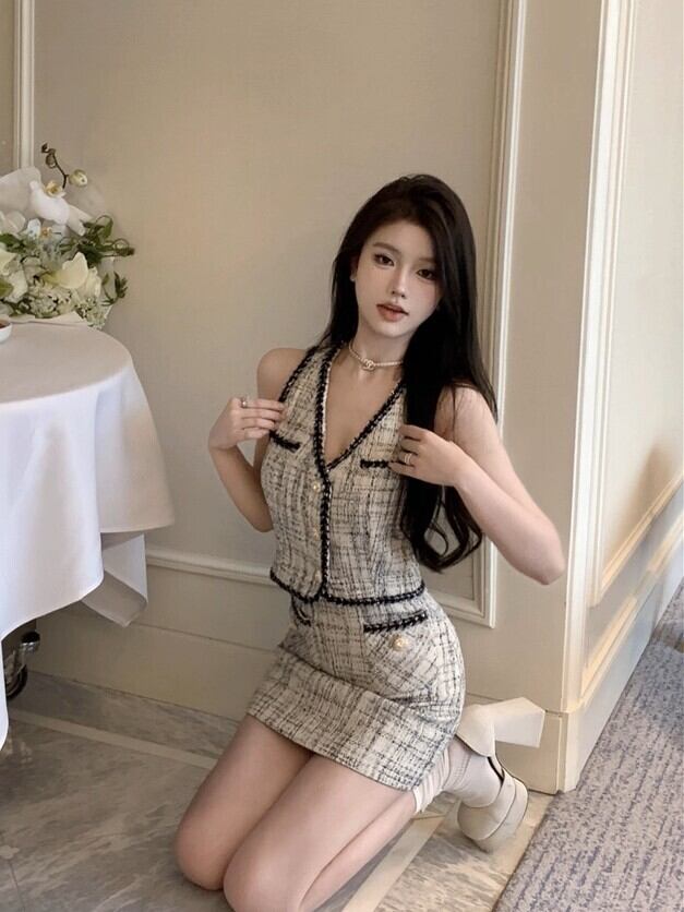 ノースリツィードセットアップ V4657 | Lily Boutique(リリーブティック)