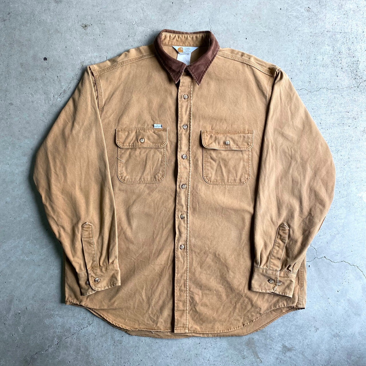 90年代 ビッグサイズ Carhartt カーハート ダック地 コーデュロイ襟 