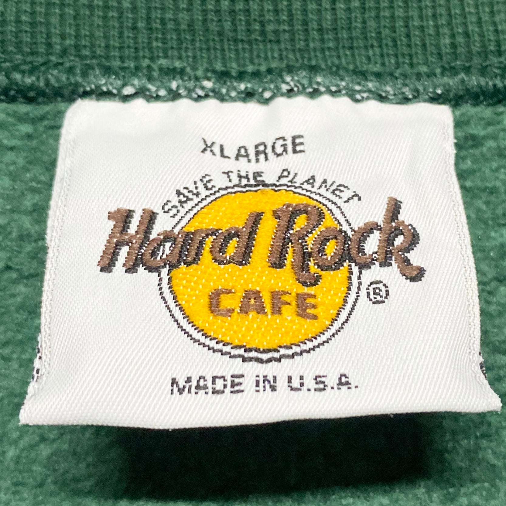 USA製 Hard Rock CAFE HONOLULU ハードロックカフェ ホノルル ロゴ 刺繍 スウェット グリーン 緑 メンズXL レディース  古着【スウェット】 | cave 古着屋【公式】古着通販サイト