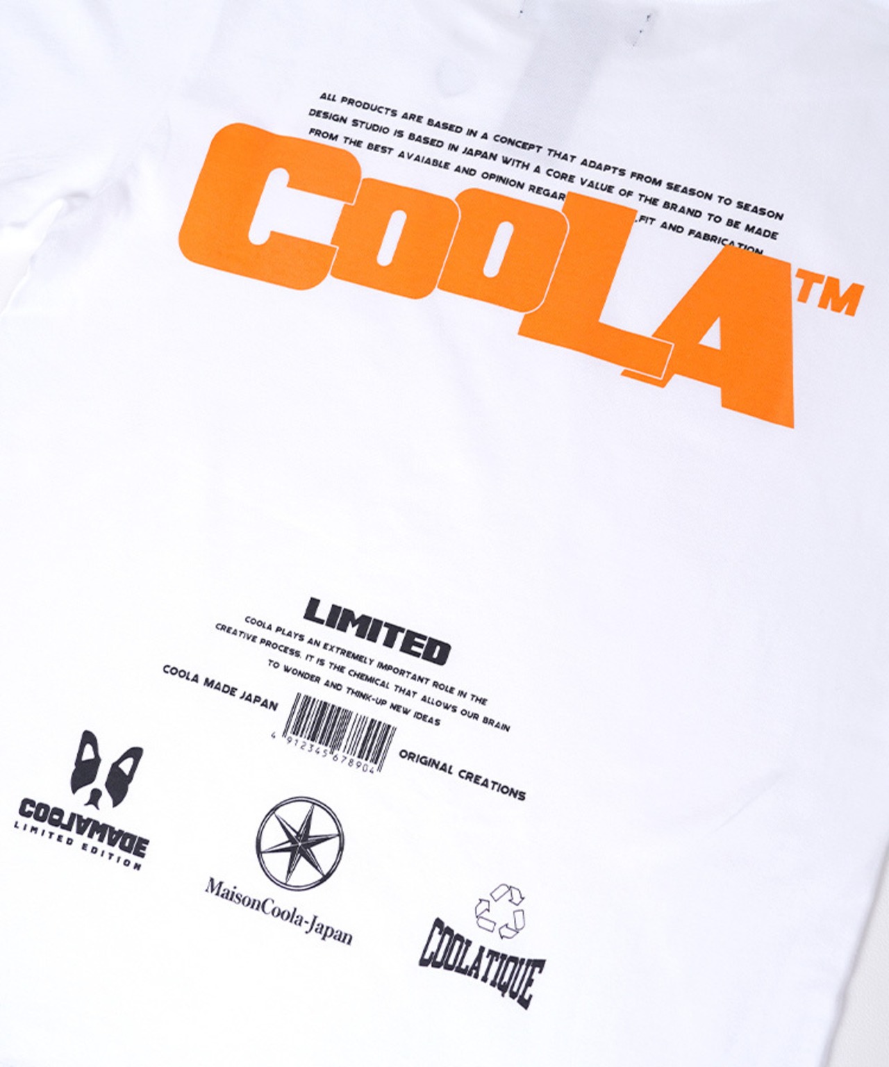 COOLAヴァリアスロゴバックプリントコンパクトTシャツ (WHITE)　CQ-46043
