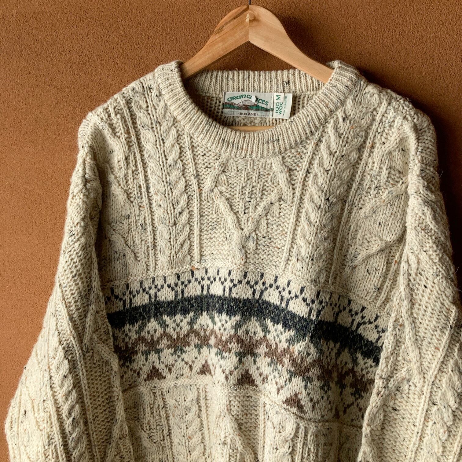 アイルランド製 aran crafts アランニットセーター SIZE M【1119A03】