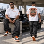 閻王 ORANGE×WHITE S/S T-Shirt