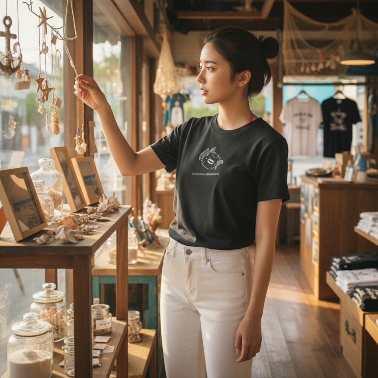 メイタイシガキフグ-Tシャツ(ブラック) - 4