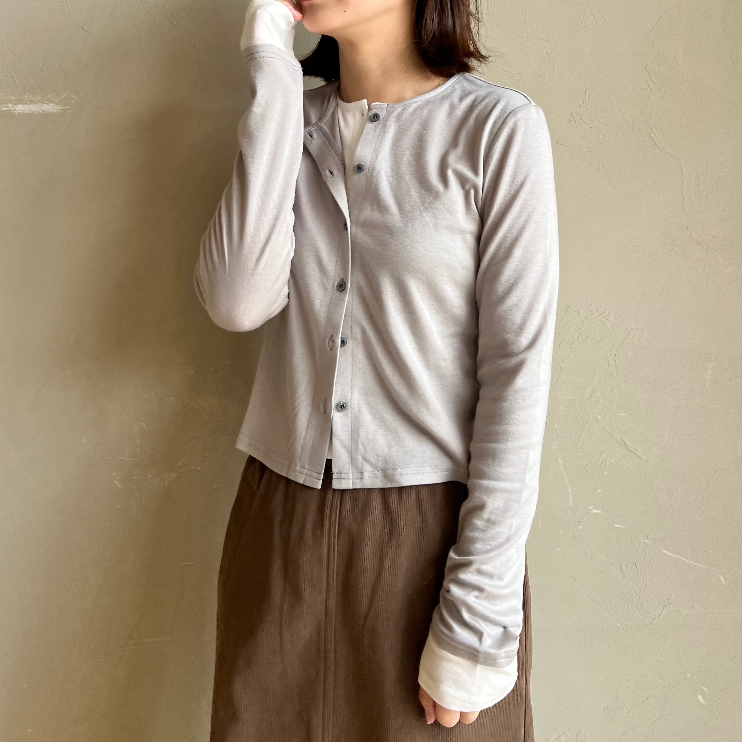 【 CLOCHE 】レイヤードライクカットカーディガン