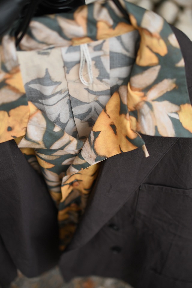 m's braque / RAGLAN-SLEEVE ALOHA SHIRT (Orange flower)