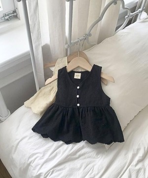 【NEW秋服】レースベストベビーワンピース / BEBEHOLIC / おえかけ服 / お祝い服 / ベビー服