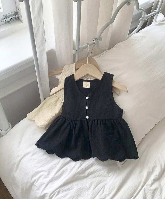 【NEW秋服】レースベストベビーワンピース / BEBEHOLIC / おえかけ服 / お祝い服 / ベビー服