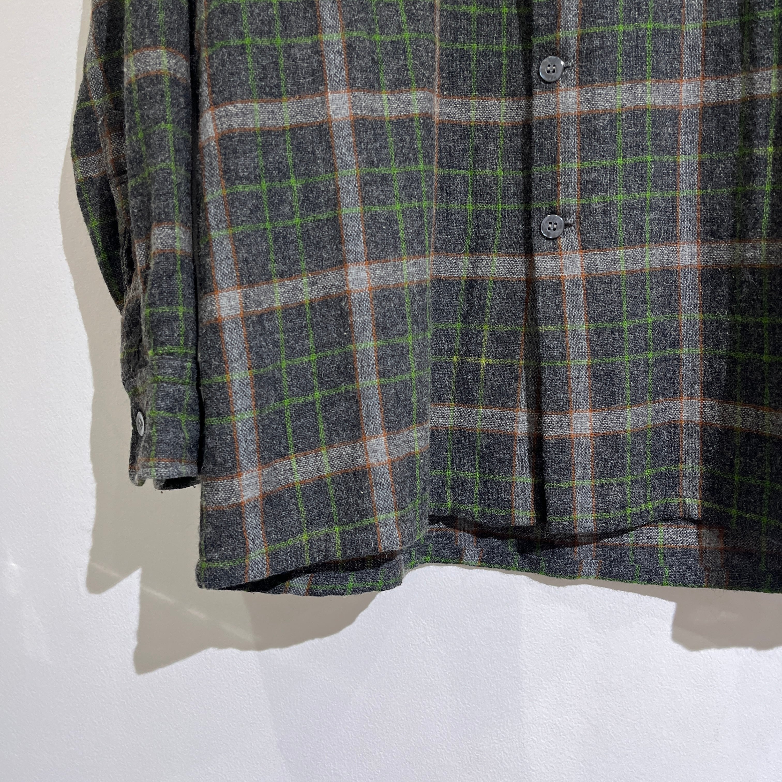 60s TownCraft Wool Shirt 60年代 タウンクラフト ウールシャツ 開襟
