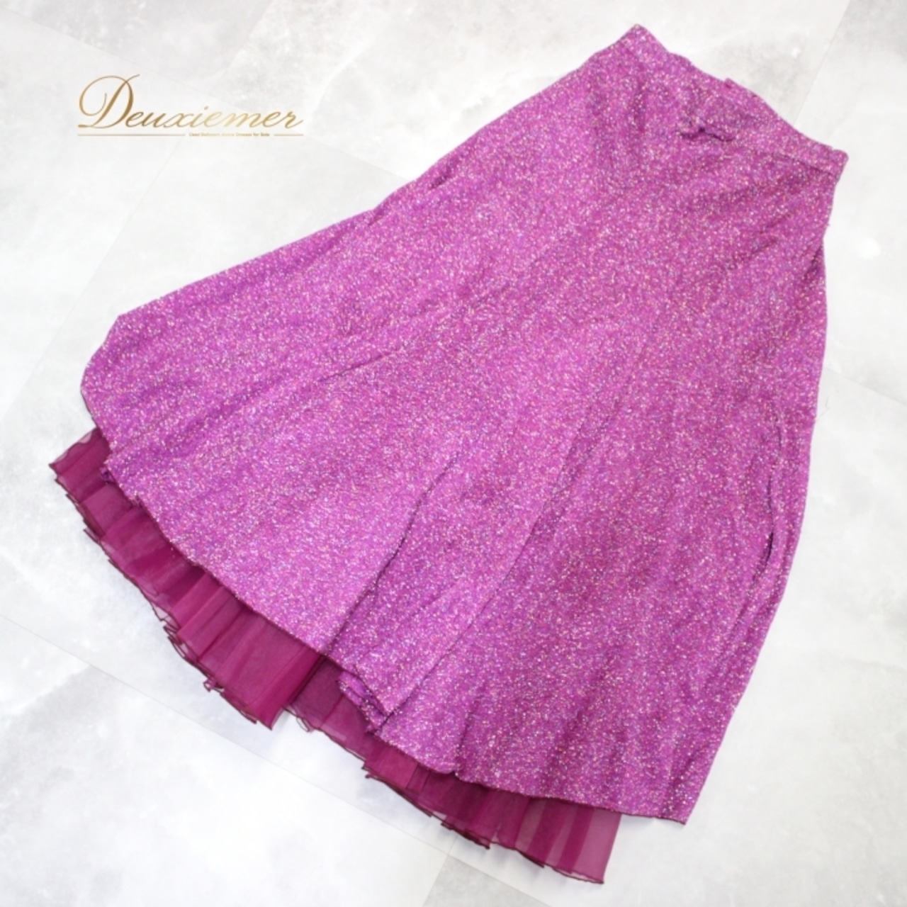 社交ダンス 衣装 スタンダード スカート レッスンウェア オールシーズン Sanline サンリーヌ 紫 パープル系 キラキラ シンプル 練習着 ダンススカート フレアスカート 舞台衣装 エレガント スポーツウェア ダンスレッスン アクティブウェア おしゃれ 結婚式 フォーマル ショーデモ 演技用 練習用 レディース 伸縮性あり ボリューム感 輝き 柔らかい素材